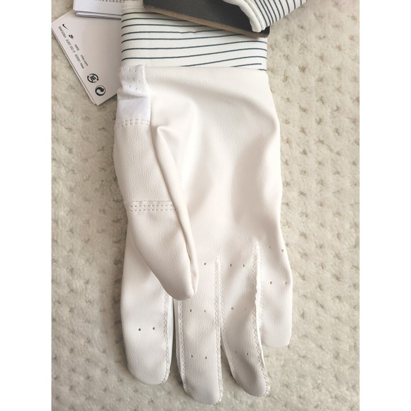 Nike Adult M Alpha Huarache Edge Batting Gloves WHITE Vegan Leather Adjustable - Picture 3 of 4